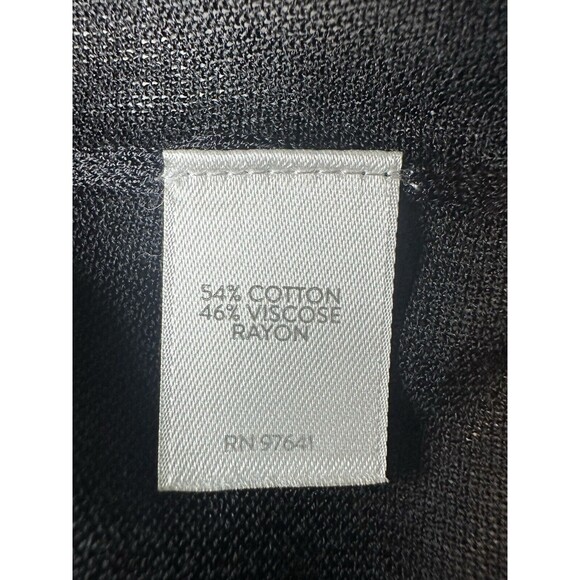 J. Jill Wearever Collection Sheer Cardigan Wm's Size XL Petite Black Long Sleeve - Picture 8 of 11